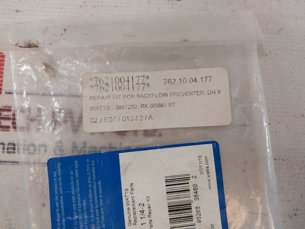 Watts Rk 009M1-rt 1 1/4-2 Total Valve Rubber Parts Repair Kit