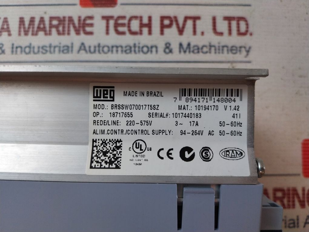 Weg Brssw070017T5Sz Soft-starter 50-60 Hz