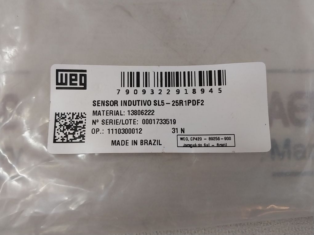 Weg Sl5-25R1Pdf2 Dc Inductive Sensor