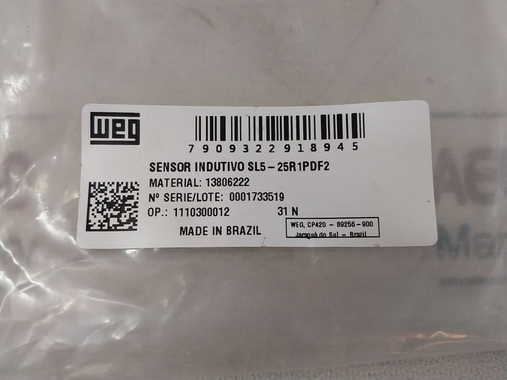 Weg Sl5-25R1Pdf2 Dc Inductive Sensor