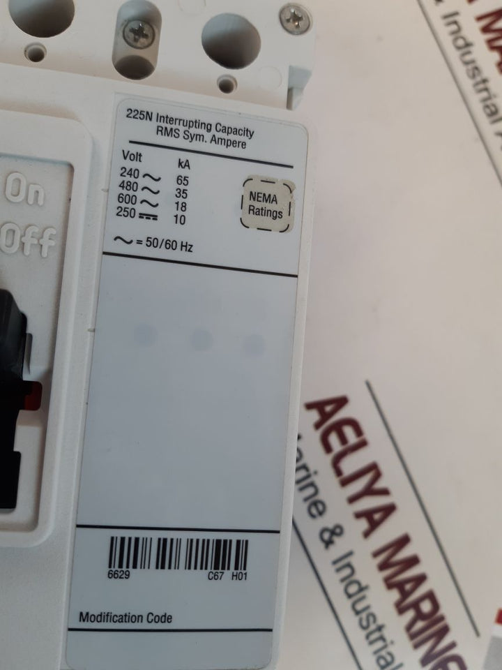 Weg Ubw225N-ftu100-3A Molded Case Circuit Breaker