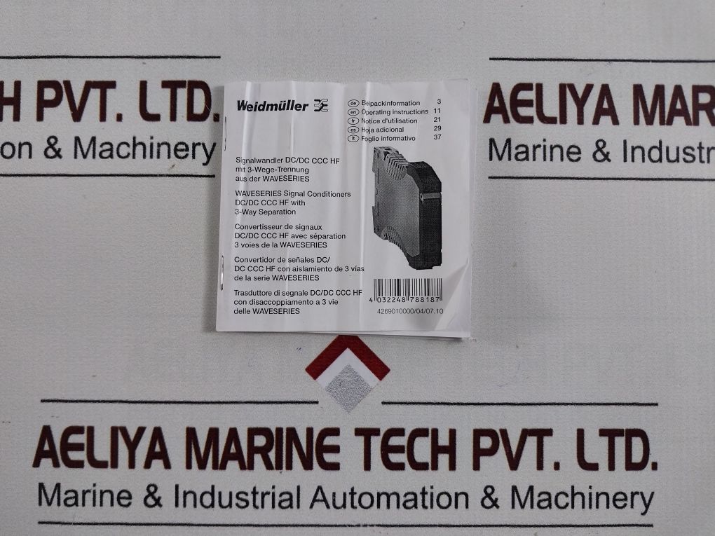 Weidmuller Was5 Vvc Hf Analog Isolator Module 8447370000