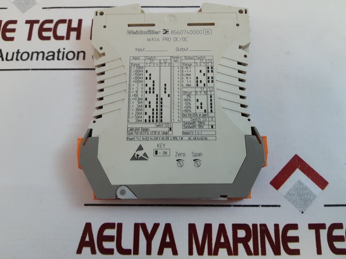 Weidmuller 8560740000 Was4 Pro Dc/Dc Signal Isolator