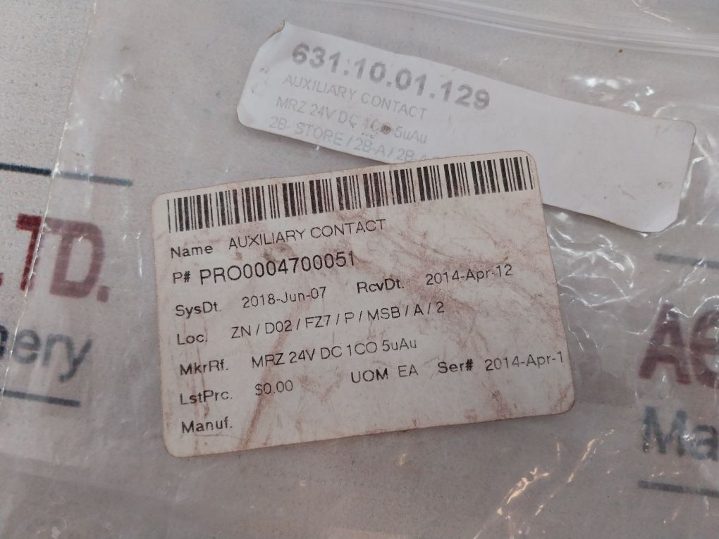 Weidmuller 8596080000 Power Relay With Relay Socket Mrz 24Vdc 1Co 5Uau