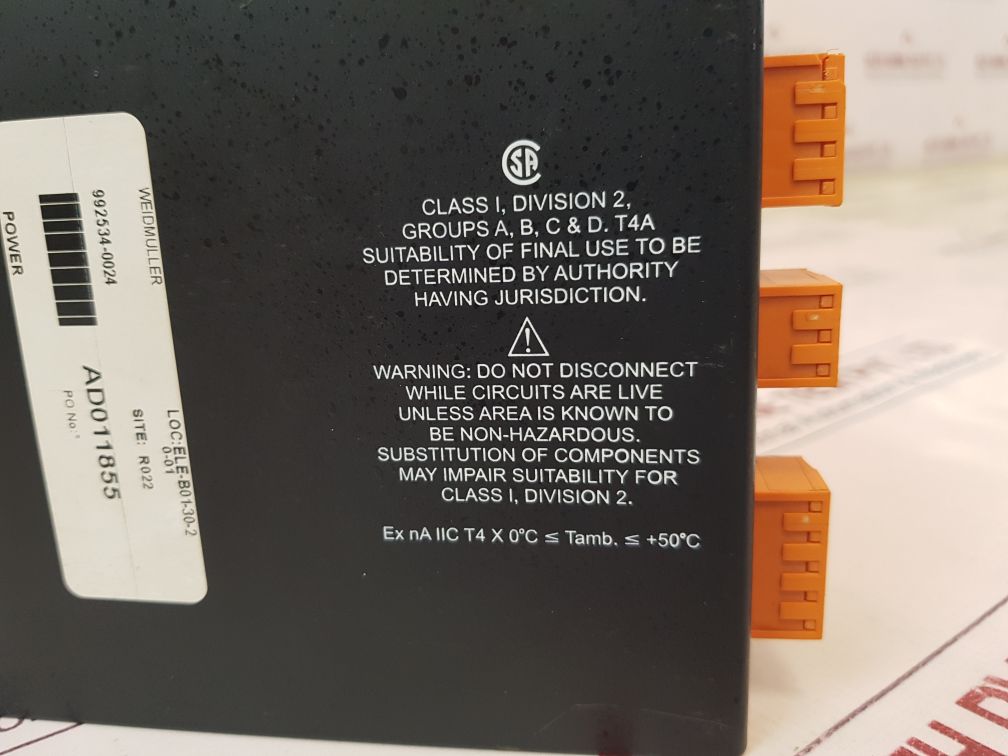 Weidmuller 992534 0024 Connect Power Supply Ad011855