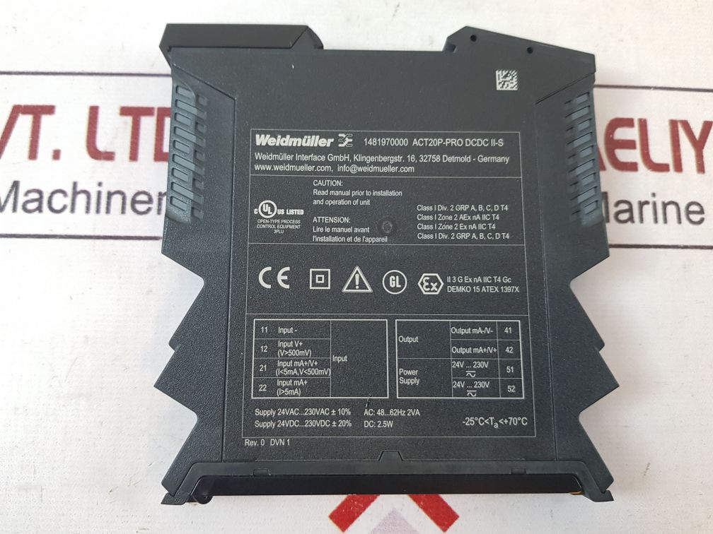 Weidmuller Act20P-pro Dcdc Ii-s Analog Signal Converter