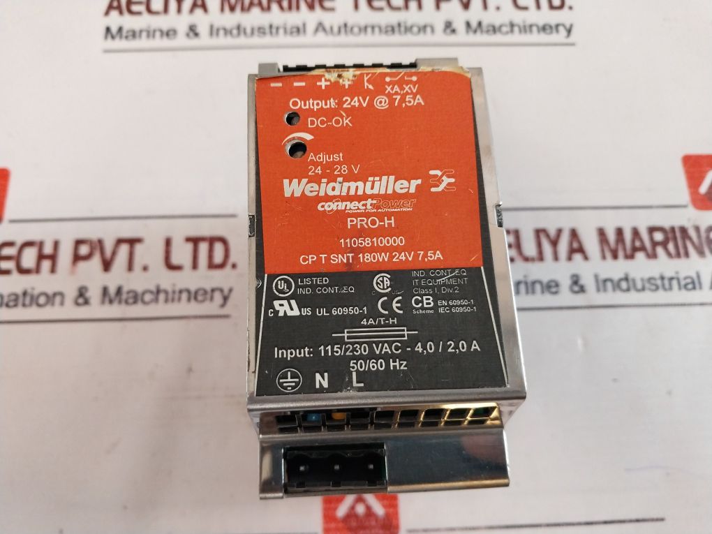 Weidmuller Cp T Snt 180W 24V 7,5A Power Supply