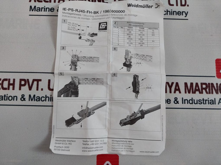 Weidmuller Ie-ps-rj45-fh-bk