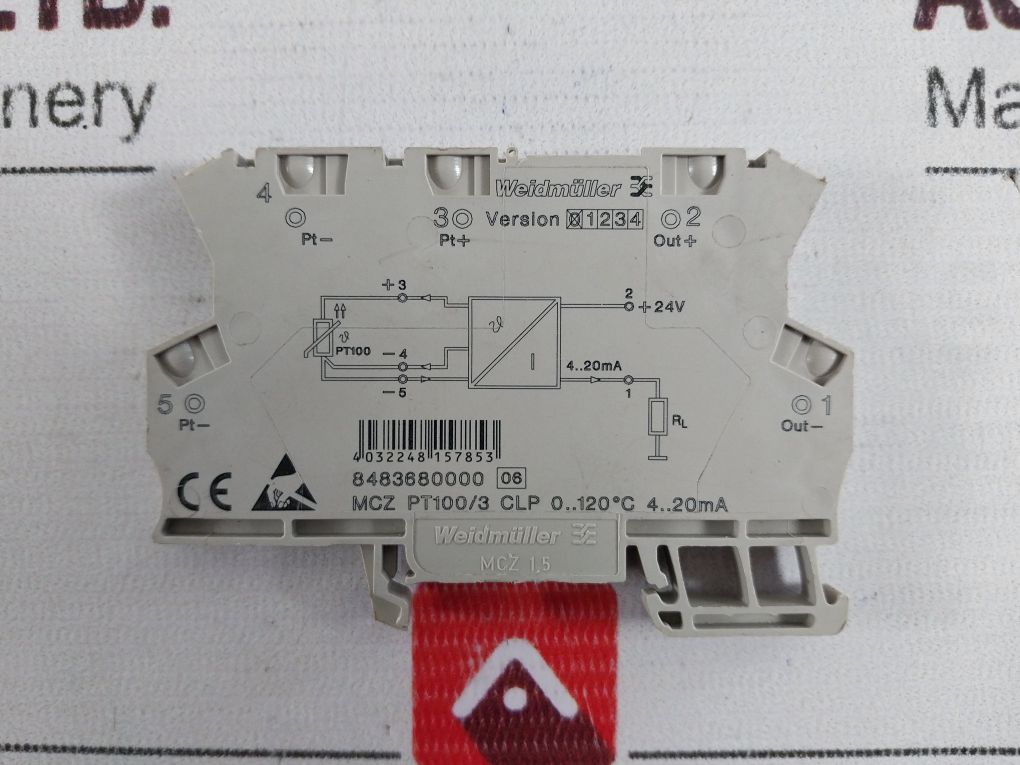 Set Of 3X Weidmuller Mcz 1.5 Terminal Block