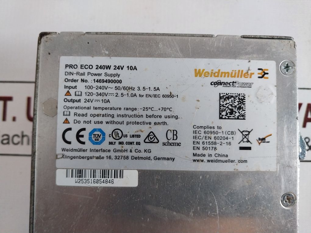 Weidmuller Pro Eco 240W 24V 10A Power Supply