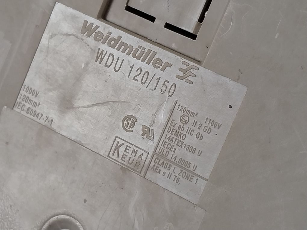 Weidmuller Wdu 120/150 Terminal Block