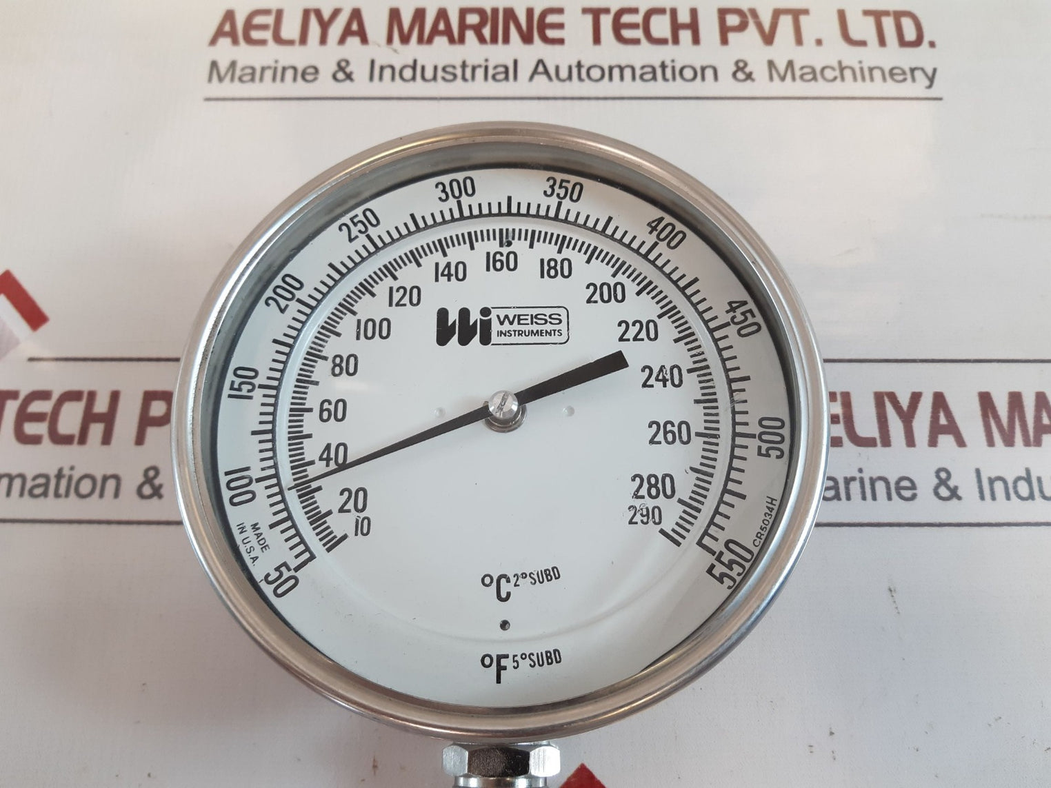 Weiss Cr5034H Thermometer 50 To 550°F 5°Subd , 10 To 290°C2°Subd
