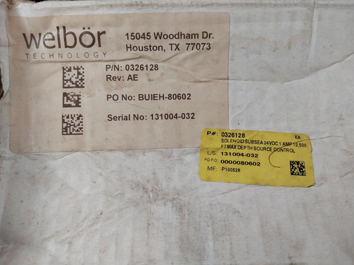 Welbor 0326128 Solenoid Valve Kit 5600 Psi 24 Vdc