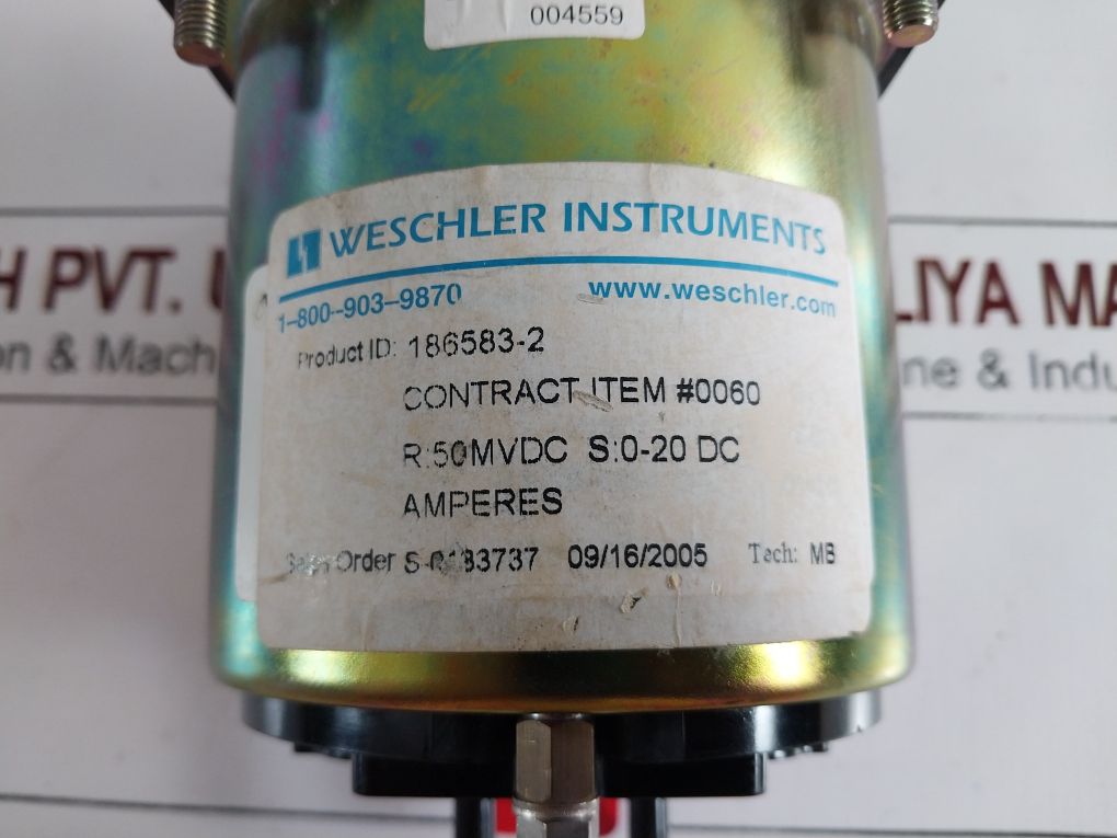 Weschler Instruments 186583-2 Ammeter