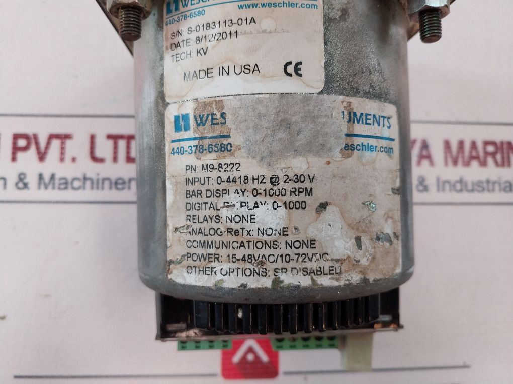 Weschler M9-8222 Rpm Meter 0-1000 Digital Display