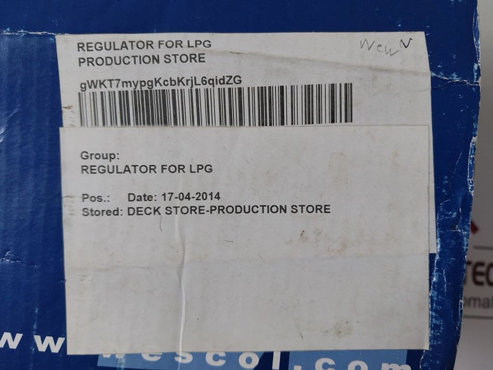 Wescol 0101-140 Single Stage Regulator Ss P 3.5 2G Se
