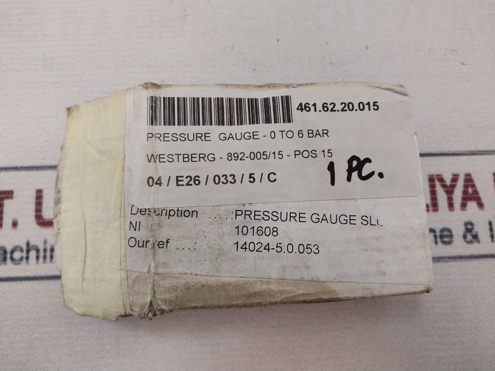 Westberg 0-86 Psi Pressure Gauge