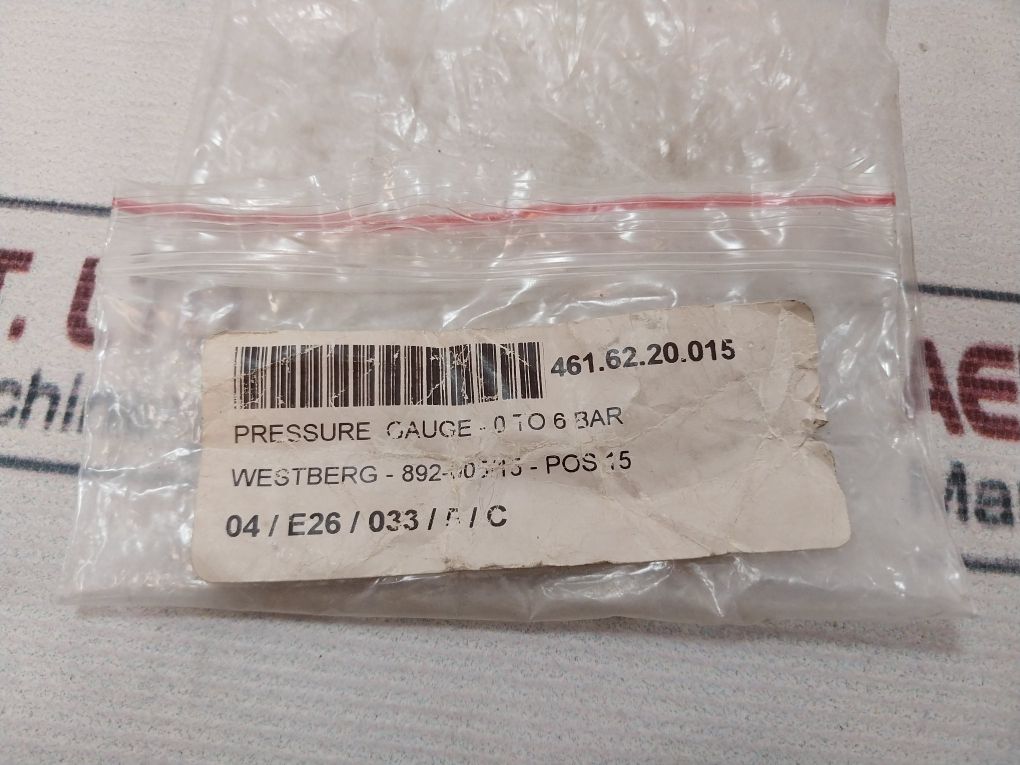 Westberg 0-86 Psi Pressure Gauge