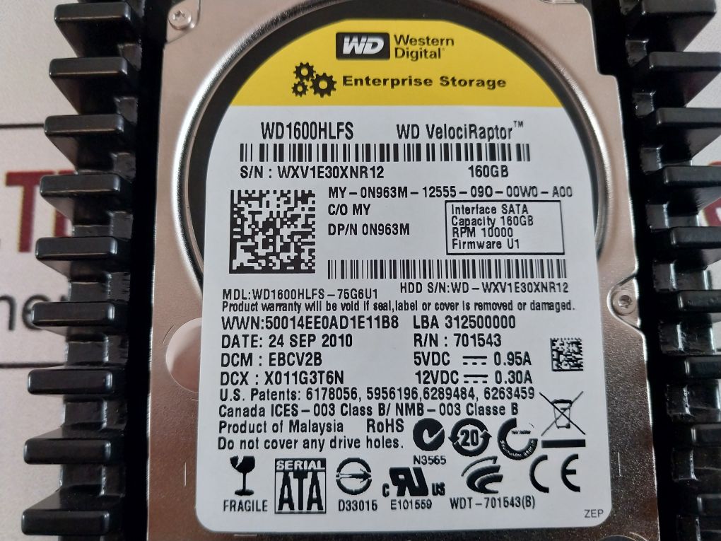 Western Digital Velociraptor Wd1600Hlfs Hard Drive