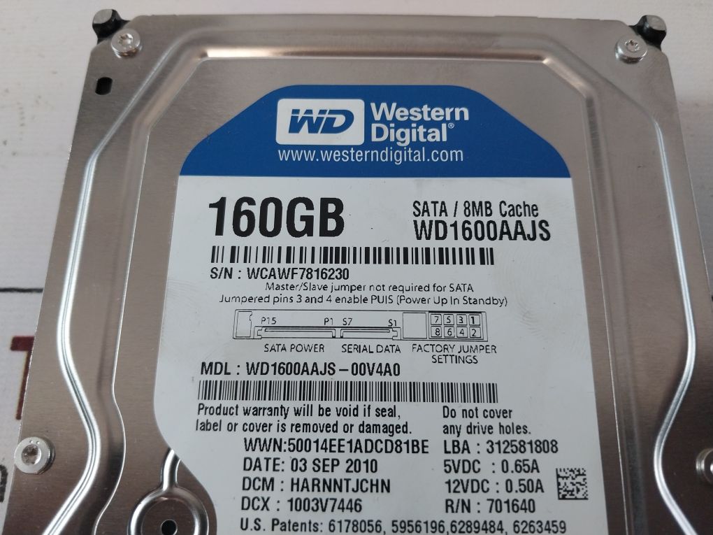Western Digital Wd1600Aajs-00V4A0 Hard Drive