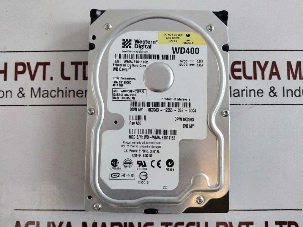 Western Digital Wd400Bb-75Fra0 Hard Drive