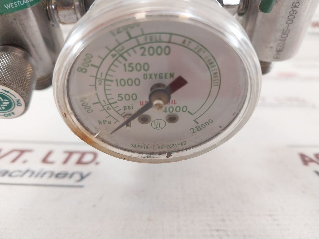 Western Medica Sa-479 Gas Regulator With Oxygen Flow Meter