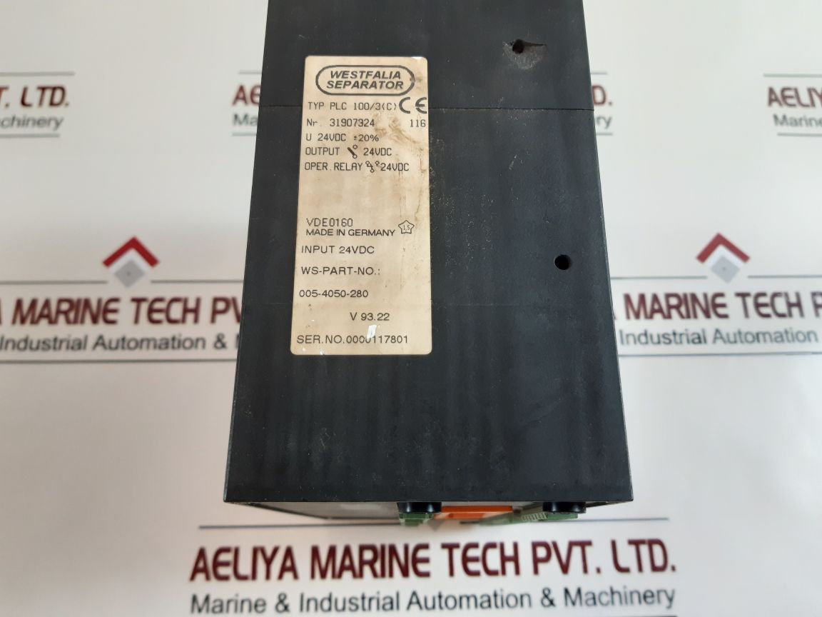 Westfalia separator plc 100/3(c) 005-4050-280 controller 