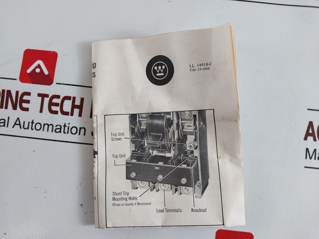 Westinghouse 2605D15G19 Mounting Shunt Trip