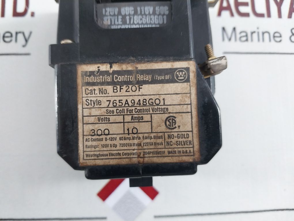 Westinghouse Bf20F Control Relay 10A