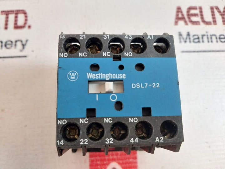 Westinghouse Dsl7-22 Contactor Relay 20A/300V~