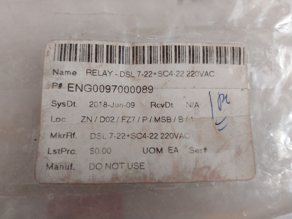 Westinghouse Dsl7-22 Contactor Relay 20A/300V~