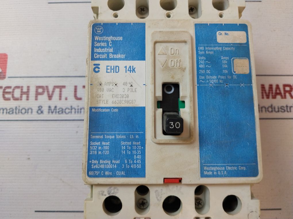 Westinghouse Ehd3030 Industrial Circuit Breaker