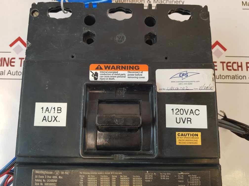 Westinghouse La3400Prf Circuit Breaker