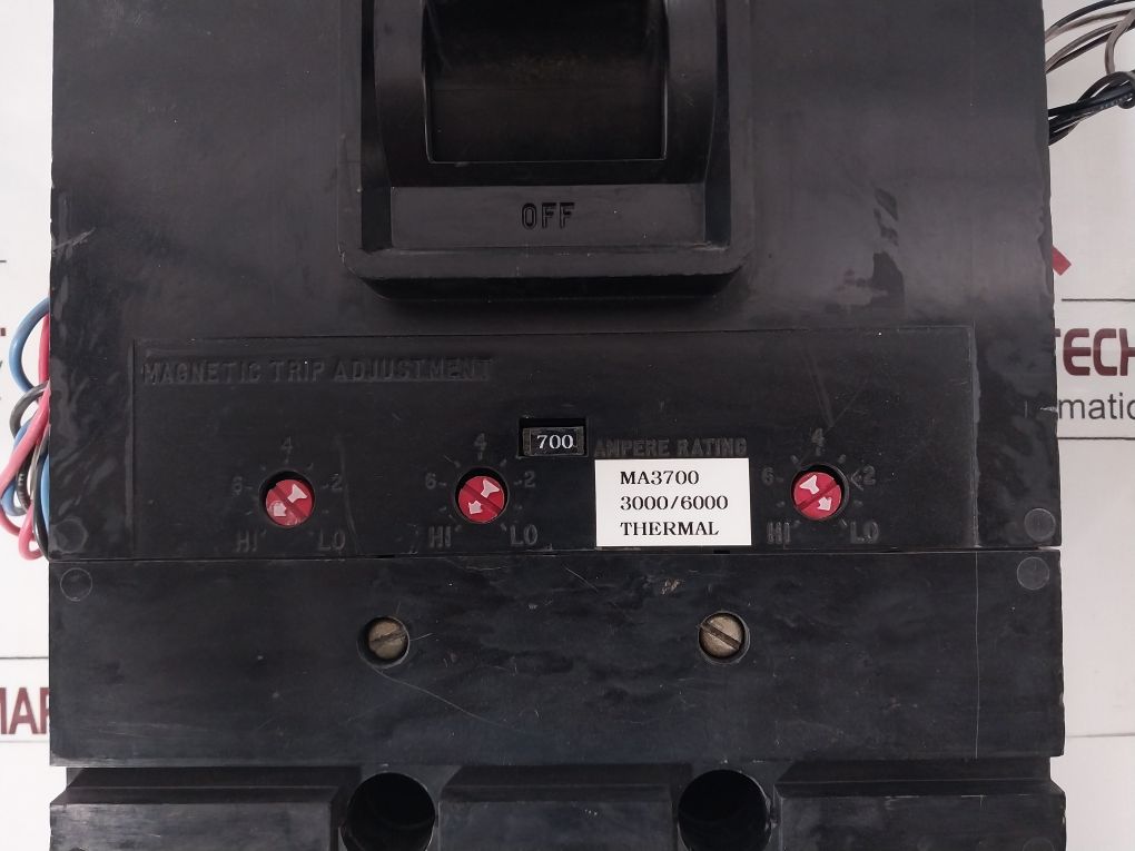 Westinghouse Ma3800F Circuit Breaker 600V Ac 3 Pole 800A Max.