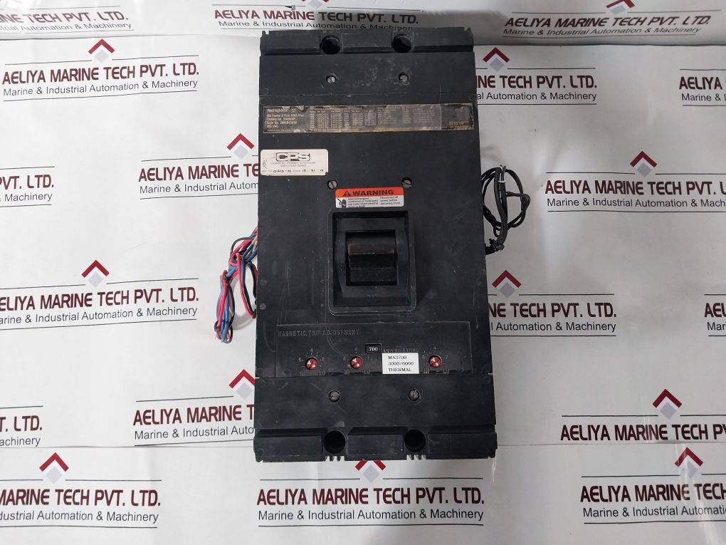 Westinghouse Ma3800F Circuit Breaker 3 Pole 600V Ac 800A Max.