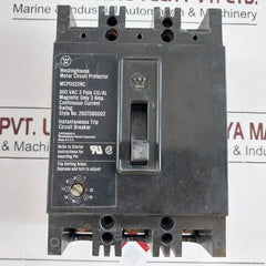 Westinghouse Mcp0322Rc Motor Circuit Protector 600 Vac 3 Pole