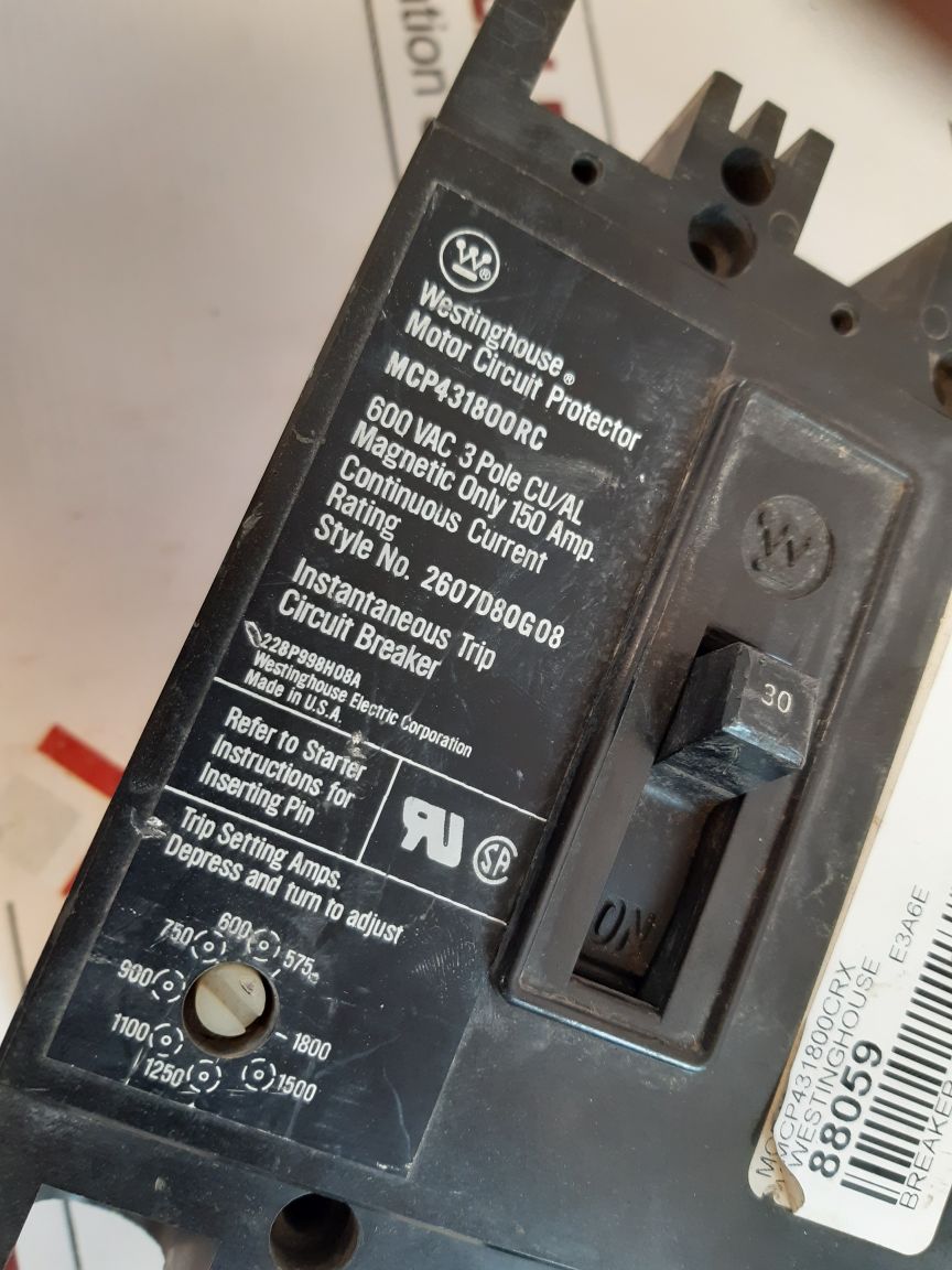 Westinghouse Mcp431800Rc Circuit Breaker