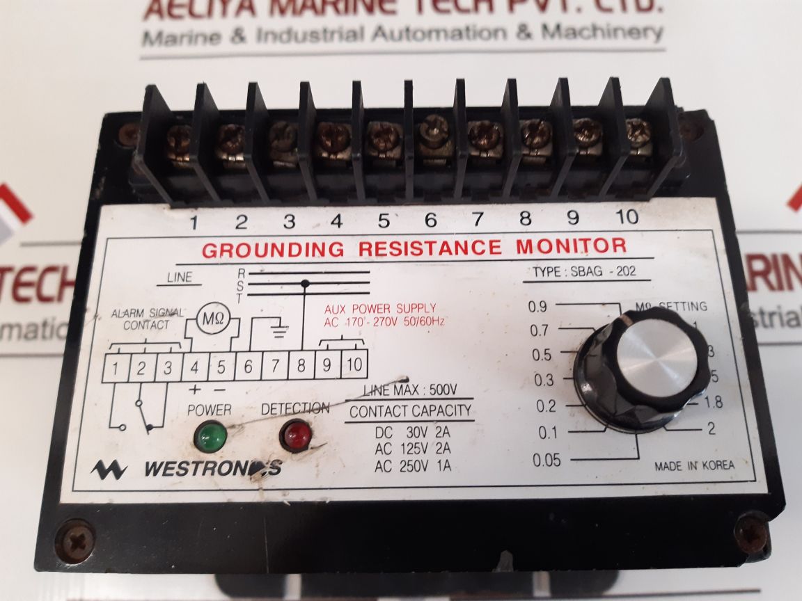 Westronics Sbag-202 Grounding Resistance Monitor 50/60 Hz