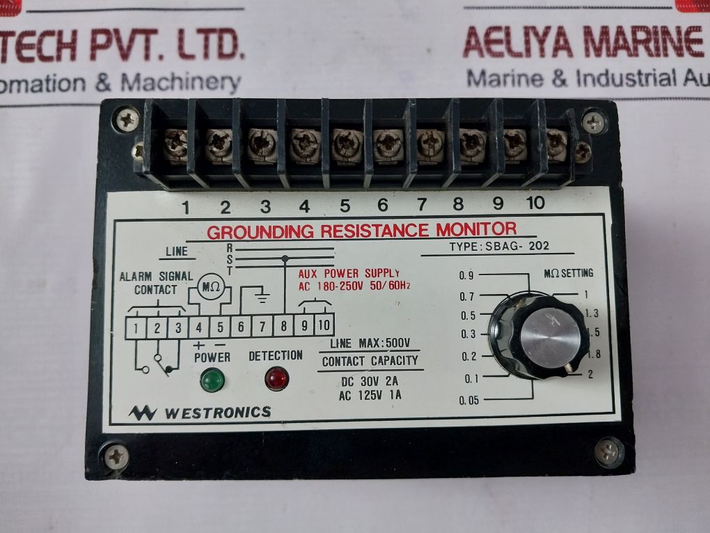 Westronics Sbag-202 Grounding Resistance Monitor 125V