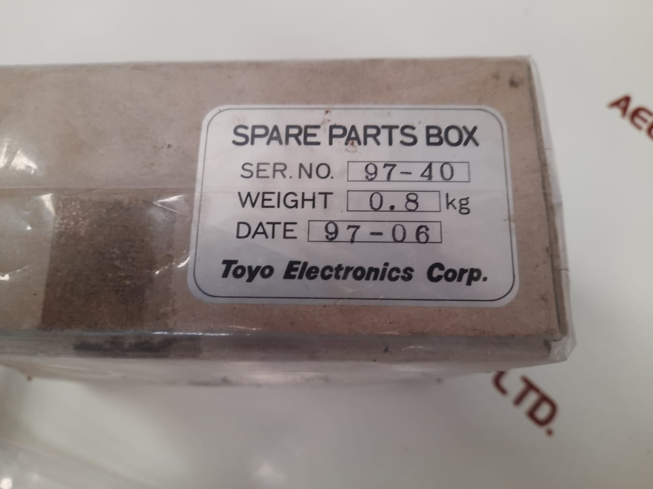 Toyo electronics spare parts box