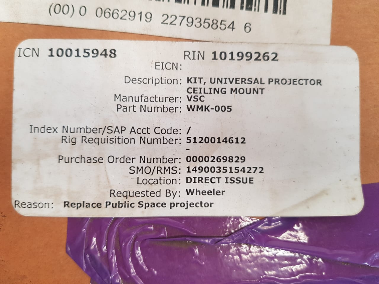 Viewsonic wmk-005 universal projector ceiling mount kit