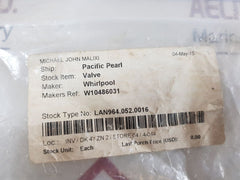 Whirlpool W10486031 Water Inlet Valve Rev: G