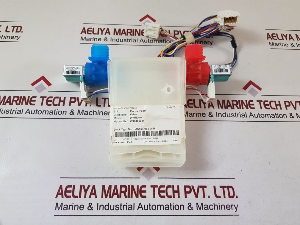Whirlpool W10486031 Water Inlet Valve Rev: G