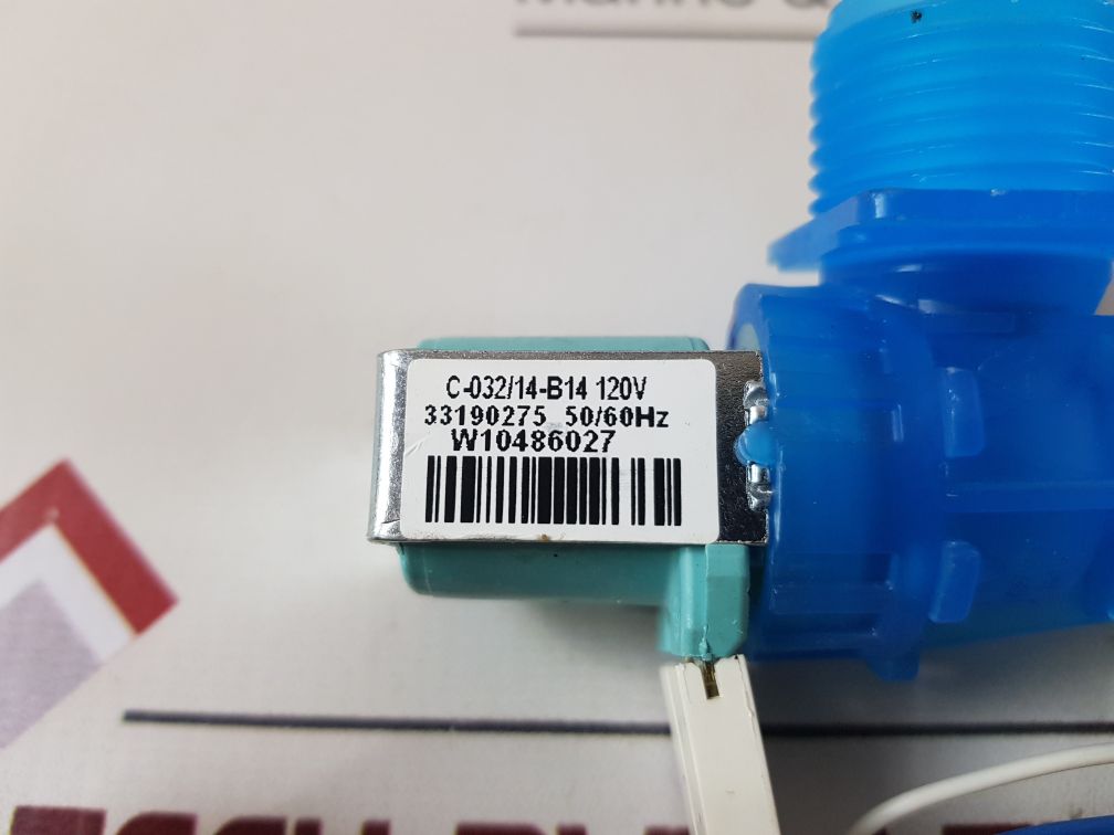 Whirlpool W10486031 Water Inlet Valve Rev: G