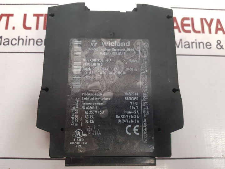 Wieland 81.030.0110.0 Flare Control I-1-a Relay used