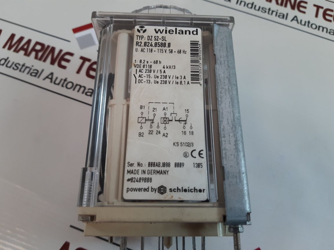 Wieland Dz 52-sl Timer Switch 0.2S- 60 H
