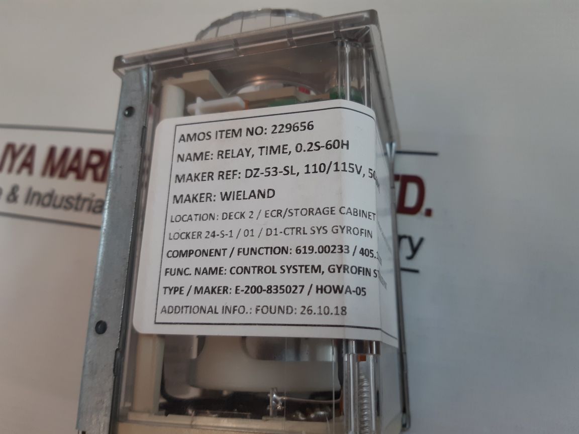 Wieland Dz 52-sl Timer Switch 0.2S- 60 H
