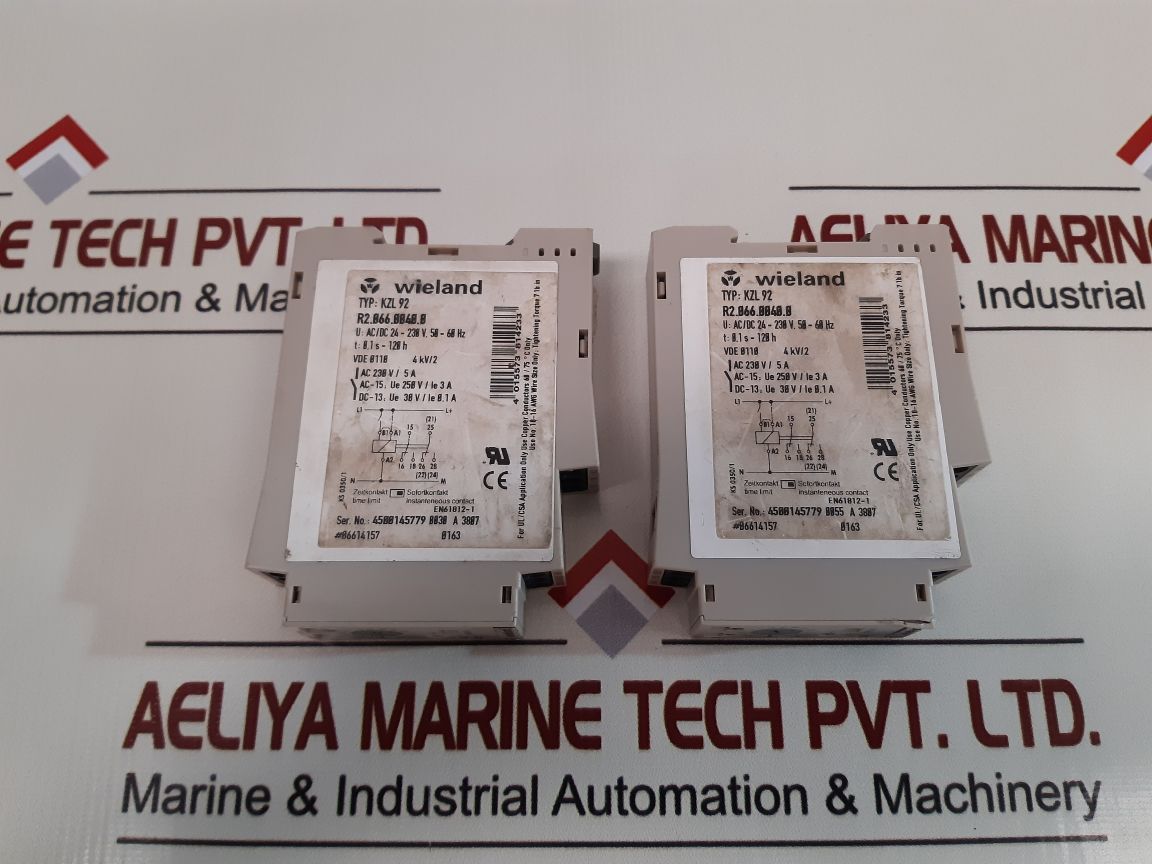 Wieland Kzl 92 Time Delay Relay 24-230V Ac/Dc