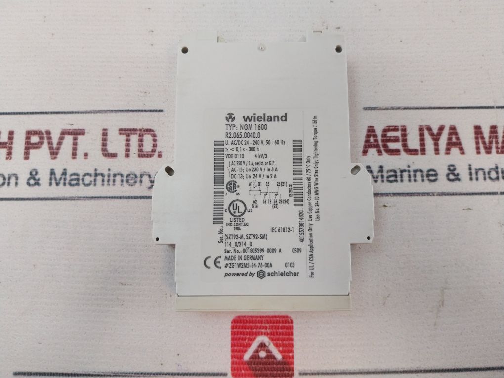 Wieland Ngm 1600 Electron Time Relay