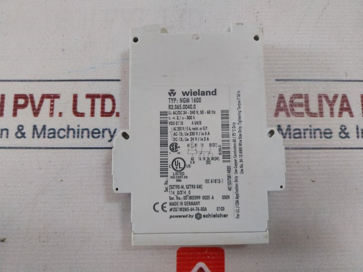 Wieland Ngm 1600 Multifunction Time Relay